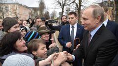 Putin, ayer en Novgorod tras firmar las nuevas leyes