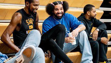 Drake attended one of the NBA open runs in Los Angeles and showed off a new hairstyle while hanging out with NBA stars like Kevin Durant.