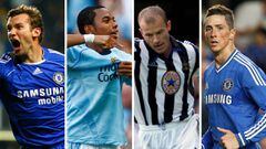 Shevchenko (Chelsea), Robinho (Manchester City), Shearer (Newcastle) y Fernando Torres (Chelsea).