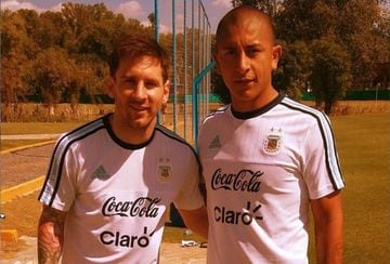 Lionel Messi y Germán Estigarribia.