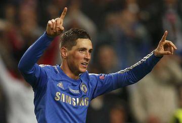 Torres celebrates his goal in the Europa League final