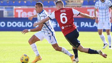 Cagliari 1 - Inter 3: resumen, resultado y goles
