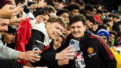 MELBOURNE, AUSTRALIA - JULY 15: Harry Maguire of Manchester United meets fans after playing against Melbourne Victory in a pre-season friendly football match at the MCG on 15th July 2022 (Photo credit should read Chris Putnam/Future Publishing via Getty Images)
