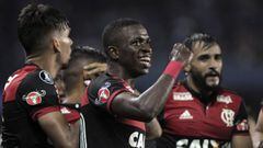 Vinicius celebra su gol ante Emelec