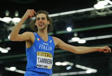 Gianmarco Tamberi was victorious in the men's high jump.