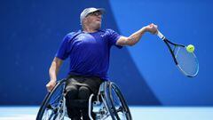 TOKYO, JAPAN - AUGUST 22: Shraga Weinberg of Team Israel during a Training Session ahead of the Tokyo 2020 Paralympic Games at Ariake Tennis Park on August 22, 2021 in Tokyo, Japan. (Photo by Alex Davidson/Getty Images for International Paralympic Committee)