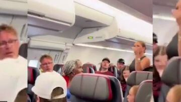 WATCH as woman freaks out on plane about a “not real” person