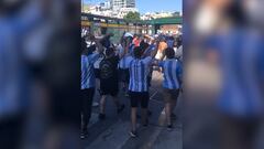 Así se reunieron aficionados argentino en las calles de Buenos Aires