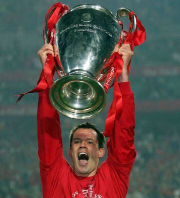 Carragher tasted Champions League glory with Liverpool in 2005.