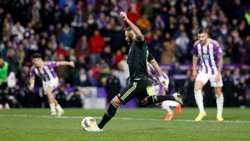 Benzema scored twice as Real Madrid beat Real Valladolid on 31 December.