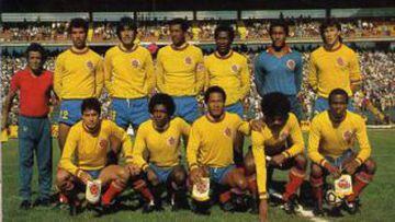 En 1985, Colombia comenzó a utilizar su tradicional color amarillo en la camiseta.