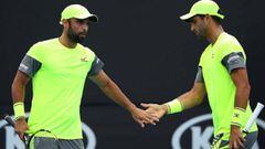 Los colombianos Juan Sebasti&aacute;n Cabal y Robert Farah en la semifinal del dobles masculino del Australian Open