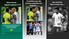 Las tres 'stories' publicadas en Instagram por Eric Goes, padre de Rodrygo, en Instagram en las que ataca a Messi y denuncia los insultos racistas que ha recibido su hijo.