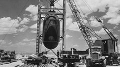 Imagen de la primera bomba nuclear desarrollada por el Proyecto Manhattan