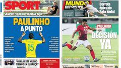 Portadas de los diarios Sport y Mundo Deportivo del d&iacute;a 11 de julio de 2017.