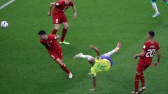 World Cup: Brazil star Neymar left with severely swollen sprained ankle in  foul-plagued win over Serbia