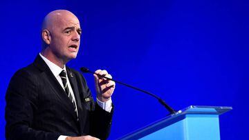 Soccer Football - FIFA Football Conference - Milan, Italy - September 22, 2019   FIFA President Gianni Infantino during the conference   REUTERS/Flavio Lo Scalzo