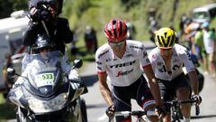 Alberto Contador y Mikel Landa, durante su escapada en la 13&ordf; etapa del Tour de Francia.