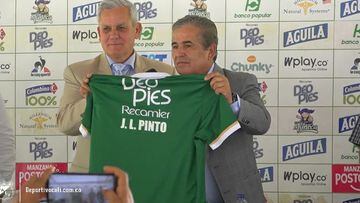 Jorge Luis Pinto presentado oficialmente como nuevo director técnico del Deportivo Cali.