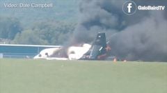 Impactante estado del avión del accidente del piloto de Nascar