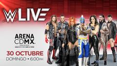 Este es el cartel promocional de la WWE en la Ciudad de México.