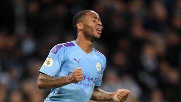 MANCHESTER, ENGLAND - DECEMBER 07: Raheem Sterling of Manchester City reacts during the Premier League match between Manchester City and Manchester United at Etihad Stadium on December 07, 2019 in Manchester, United Kingdom. (Photo by Michael Regan/Getty 