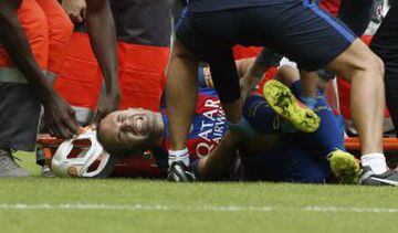 Iniesta tuvo que ser sustituido debido a una lesión.