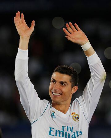 Real Madrid’s Cristiano Ronaldo celebrates winning the FIFA Club World Cup