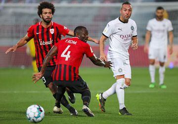 Al Sadd's midfielder Santi Cazorla in action in the Qatar Cup semi-final against Al-Rayyan.