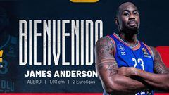 El alero James Anderson refuerza al UCAM Murcia