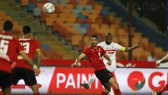 Soccer Football - Egyptian Premier League - Zamalek v Al Ahly - Cairo International Stadium, Cairo, Egypt - April 18, 2021 Zamalek&#039;s Shikabala scores their first goal REUTERS/Amr Abdallah Dalsh