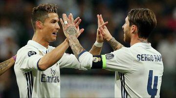 Ronaldo and Ramos played together at Real Madrid for nine years.