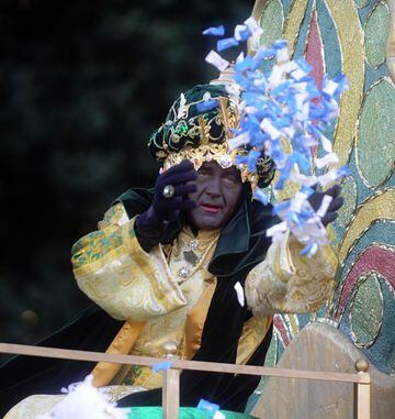 El extremeño Rafael Gordillo representó al Rey Baltasar en la Cabalgata de Reyes de Sevilla en 2011.