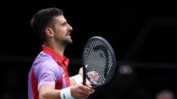 Novak Djokovic celebra su triunfo sobre Tallon Griekspoor.