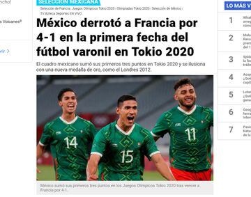 Prensa internacional destacó la goleada de México sobre Francia