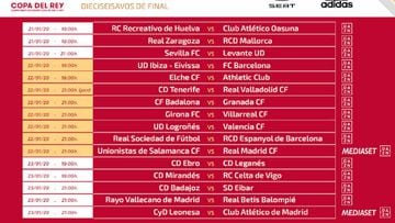 Ya se conocen los horarios de de la Copa del Rey - AS.com