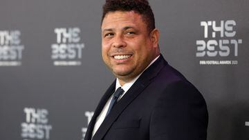 Former Brazil International Ronaldo poses upon arrival to attend the Best FIFA Football Awards 2023 ceremony in London on January 15, 2024. (Photo by Adrian DENNIS / AFP)