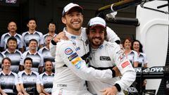 Button y Alonso en su &eacute;poca como compa&ntilde;eros en McLaren.
