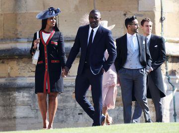 El actor británico Idris Elba y su prometida Sabrina Dhowre.