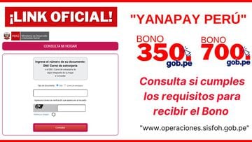 Bono Yanapay, 210 soles y Escolaridad | Link y consultar en cuenta DNI quién cobra hoy, 15 de enero