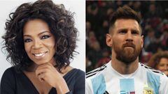 Im&aacute;genes de la comunicadora y actriz estadounidense Oprah Winfrey y del futbolista Lionel Messi como capit&aacute;n de la selecci&oacute;n argentina