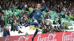 Iago Aspas celebra un gol durante el Betis vs Celta