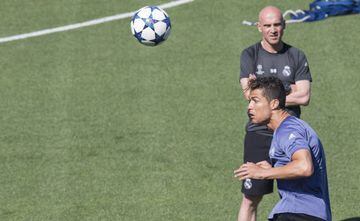 Cristiano in Monday's training session