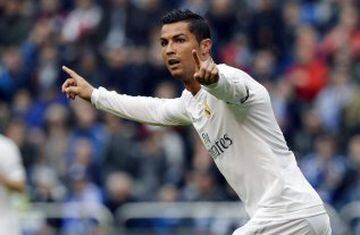 Cristiano gets the celebrations underway after his opener.