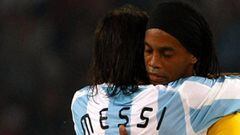 Lionel Messi y Ronaldinho compartieron vestuario en el Barcelona durante varios a&ntilde;os
