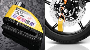 El candado para moto más vendido en Amazon incorpora un sensor de movimiento y alarma de 110 dB