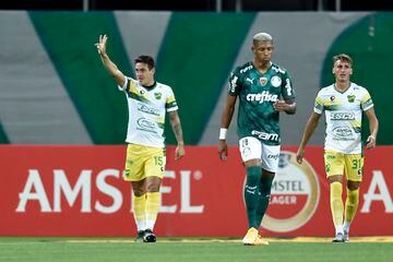 Rodríguez en un Palmeiras-Defensa y Justicia.