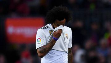 Marcelo se lesion&oacute; en el Camp Nou.
