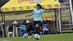 Selección Colombia Femenina entrena en Bogotá antes de viajar al Mundial.
