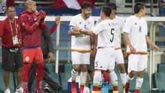Oribe festeja su gol ante Alemania